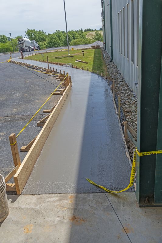 Concrete pouring for sidewalks