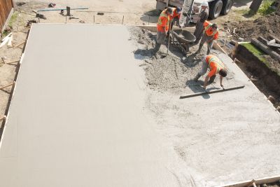 Concrete pouring for driveways